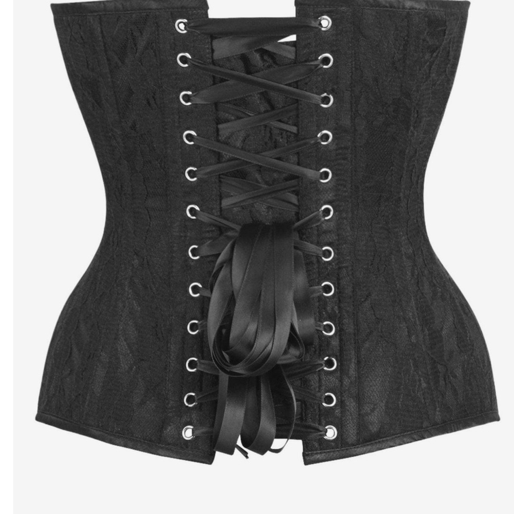 Black Lace-Up Corset